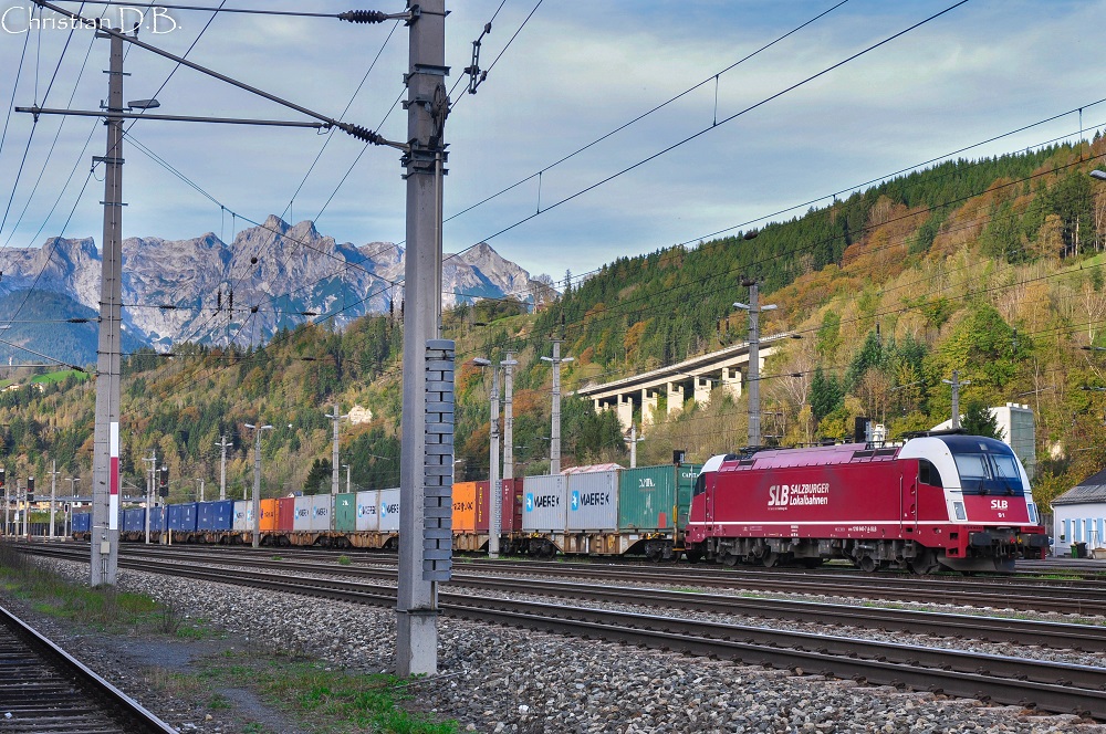 Treno merci di SLB da Salisburgo Liefering a Hüttau
